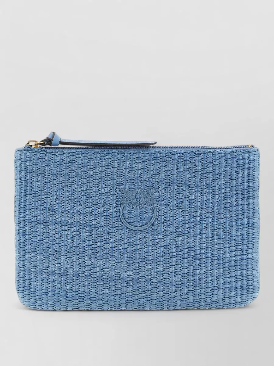 Pinko love bag mini braided clutch bag
