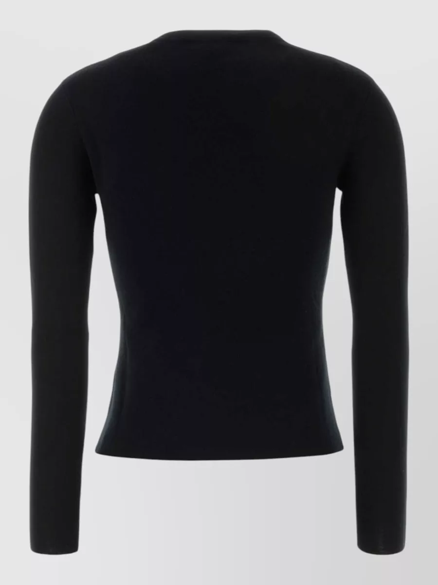 Max Mara Wool Manto Logo Embossed Crewneck Sweater