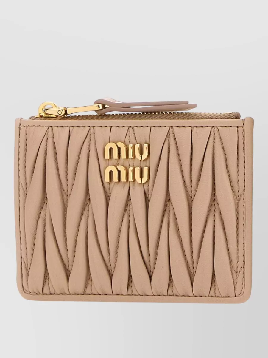 Miu Miu lamb leather card holder