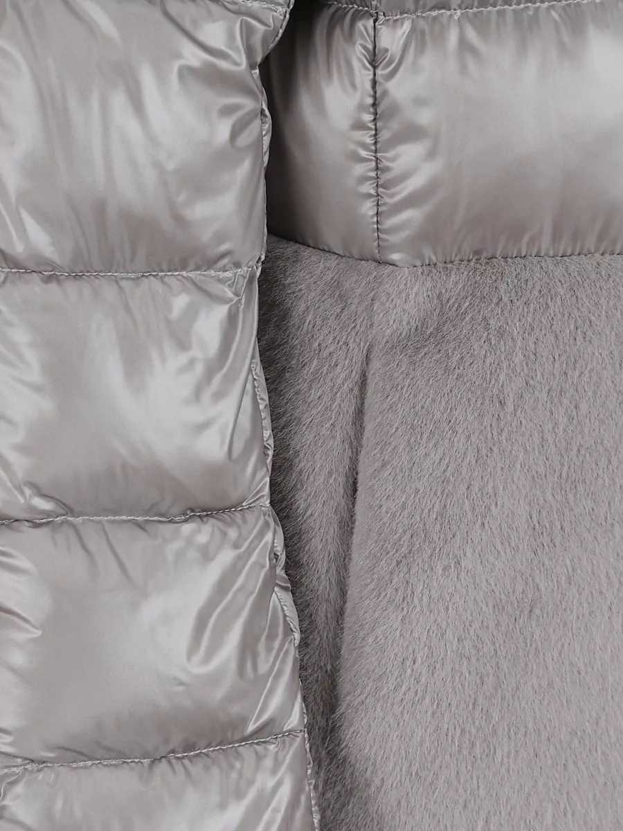 Herno Cape Nylon Faux Fur Two Tone