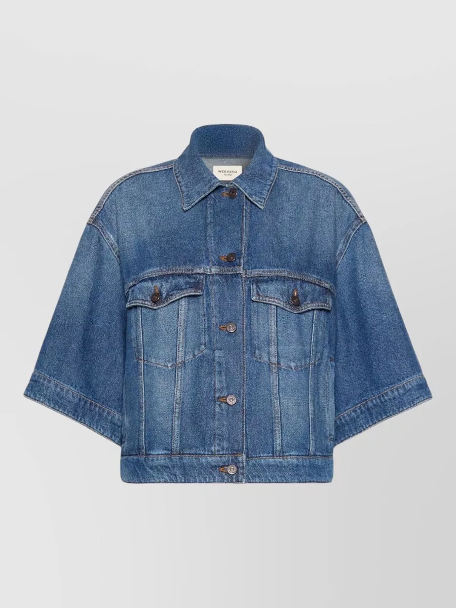 Weekend Max Mara denim oversized cropped jacket