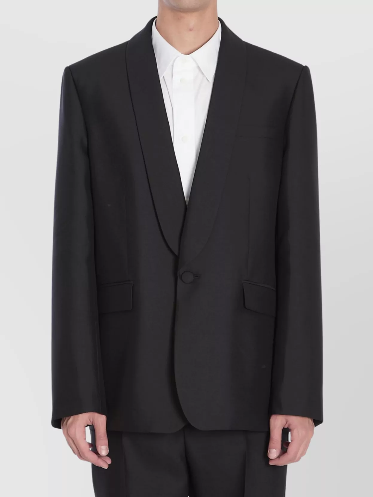Loewe Tailored Wool Silk Jacket With Shawl Lapel
