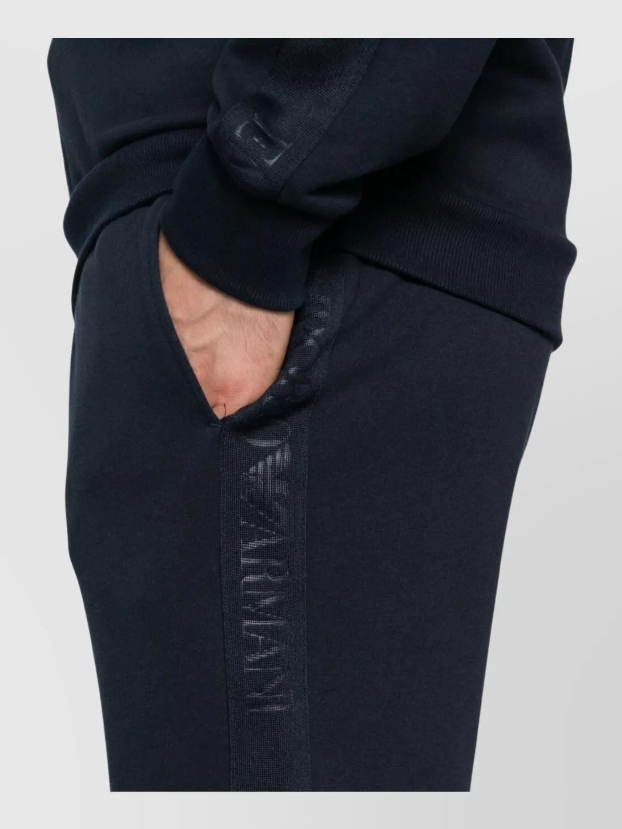 Emporio Armani Crew Neck Long Sleeves Ribbed Cuffs