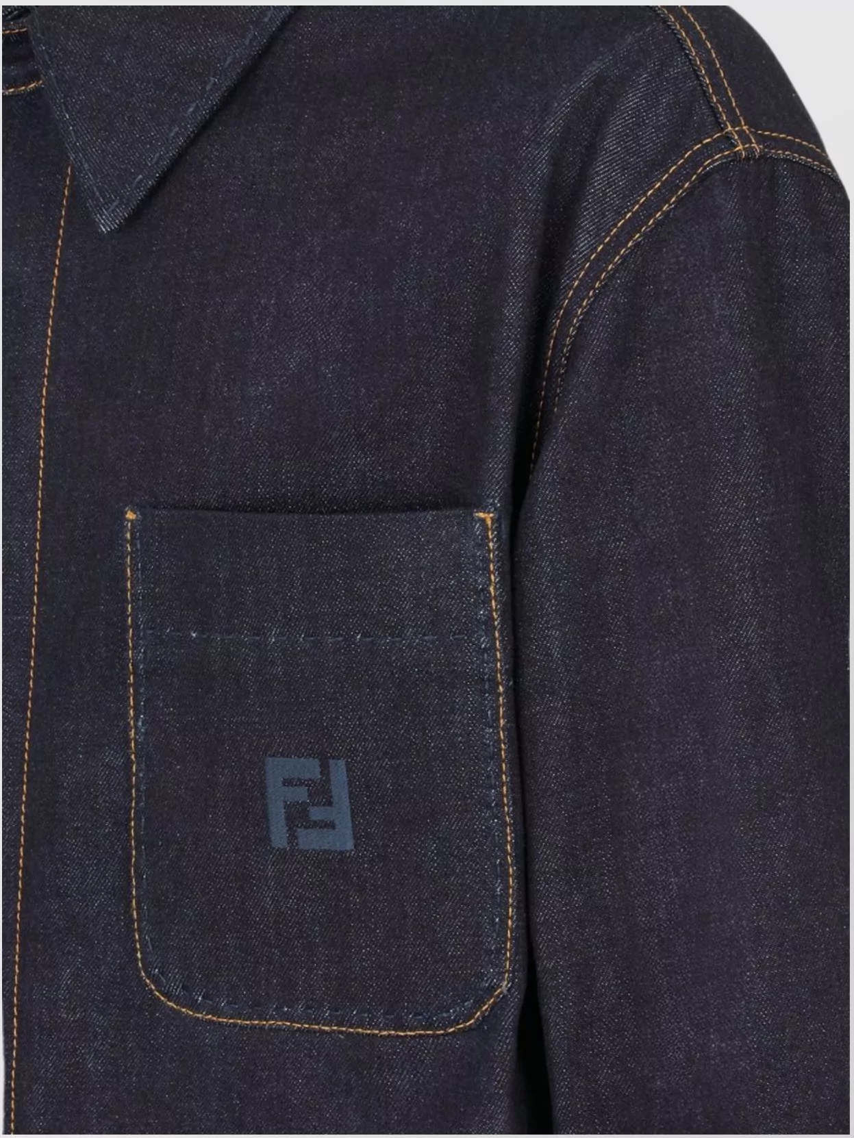 Fendi Denim Jacket Patch Pockets