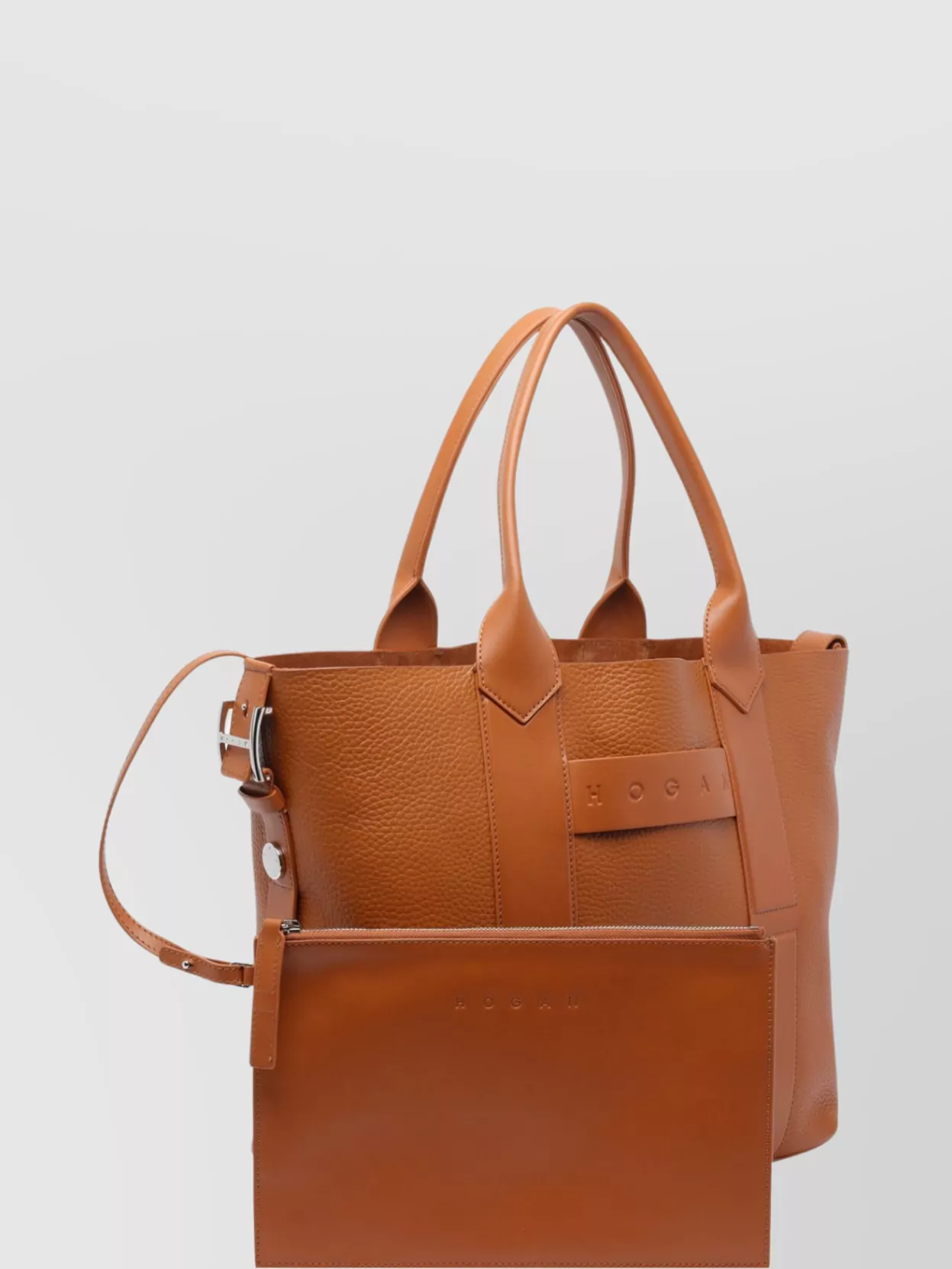 Hogan Leather Tote Bag With Detachable Strap