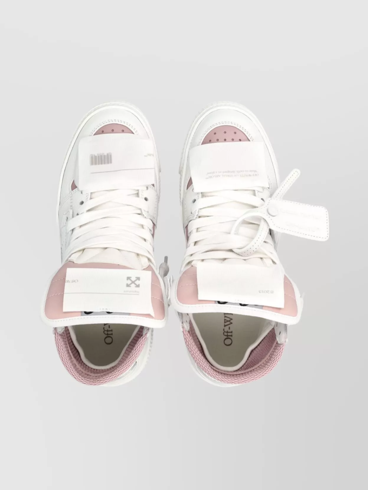Off-White High-Top Sneakers Contrast Panels