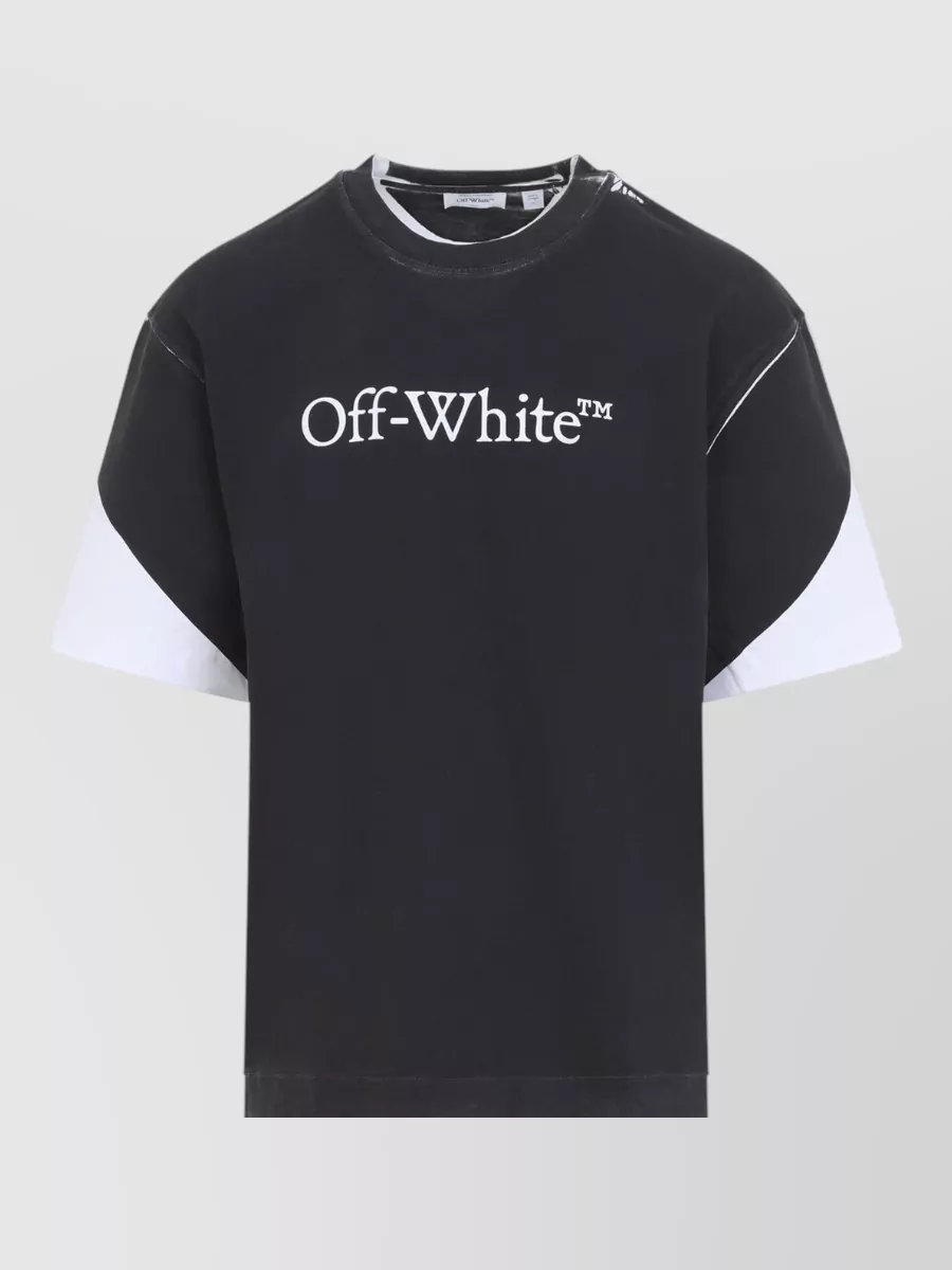 Off-White Logo Print Oversized Cotton T-Shirt