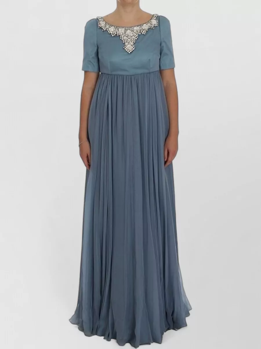 Dolce&Gabbana silk crystal-embellished maxi gown