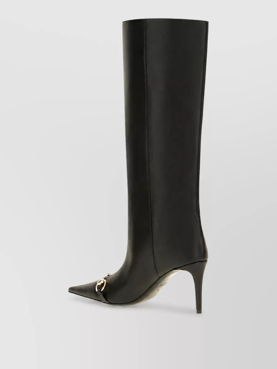 Gucci Leather Slip-On Ankle Boots