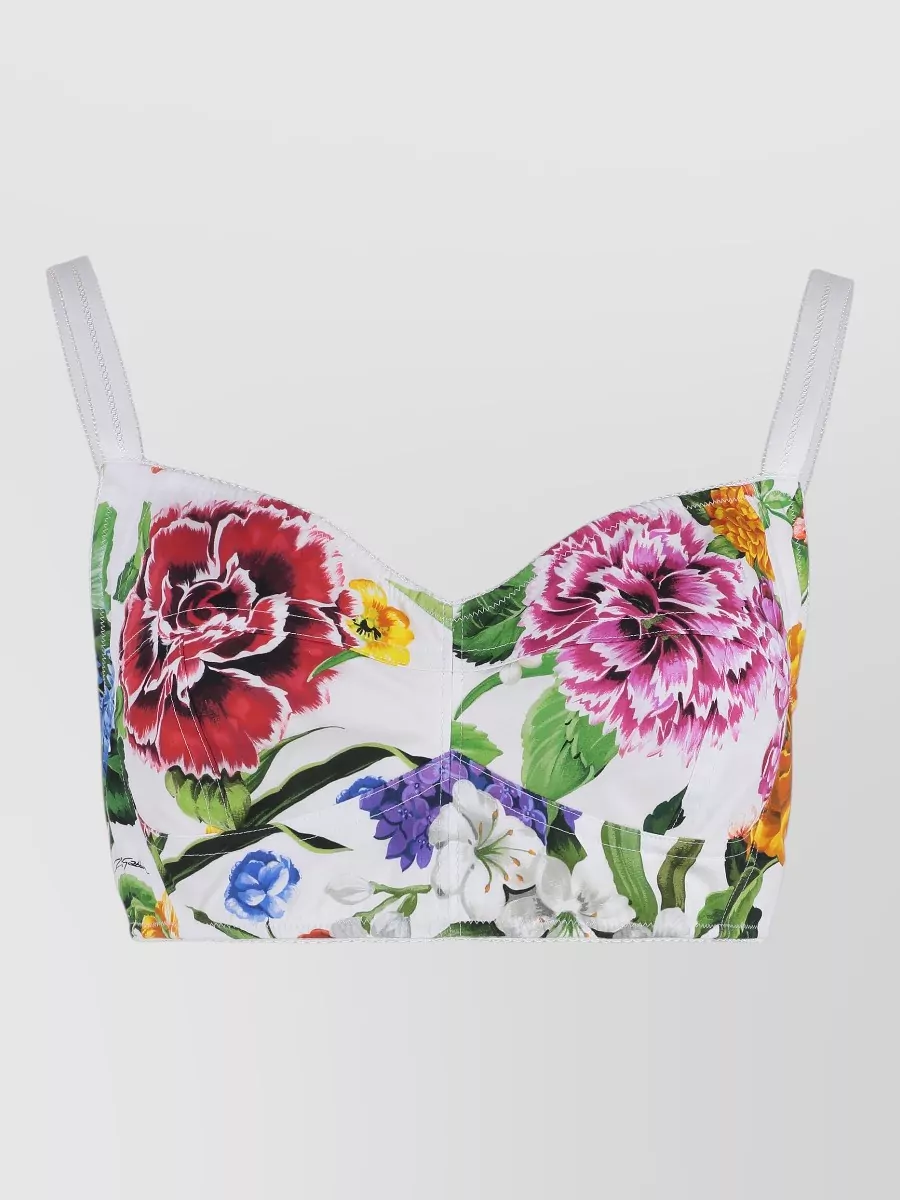 Dolce&Gabbana floral print cropped bra top
