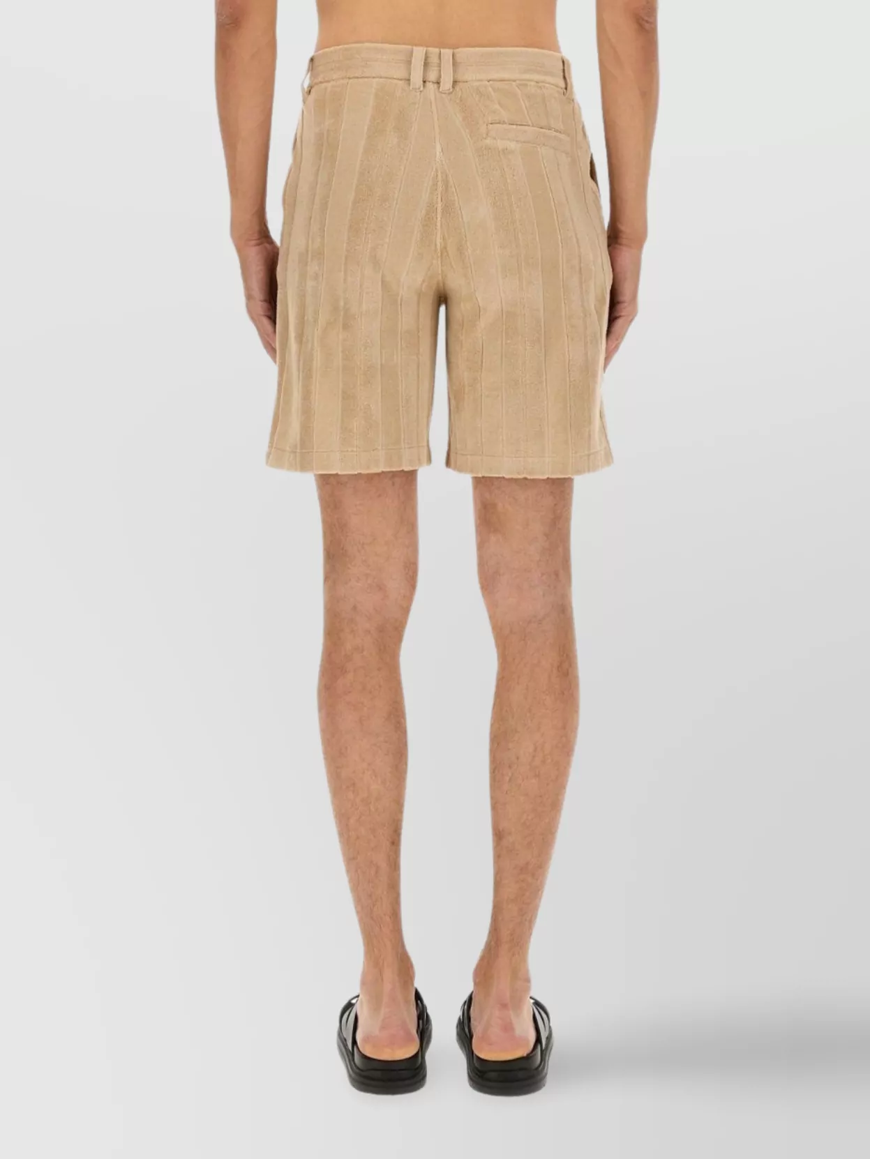 Fendi Striped Pattern Belt Loops Shorts