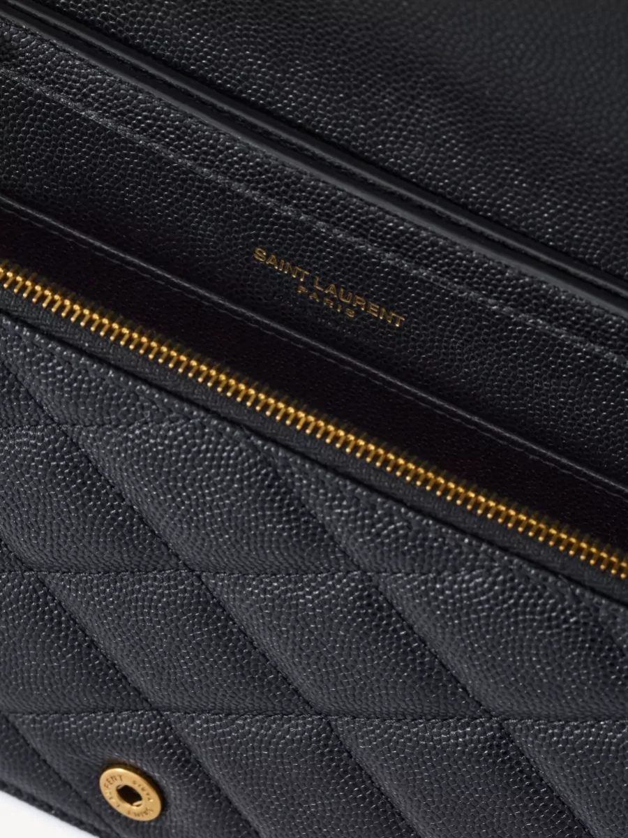 Saint Laurent Cassandre Leather Clutch Bag