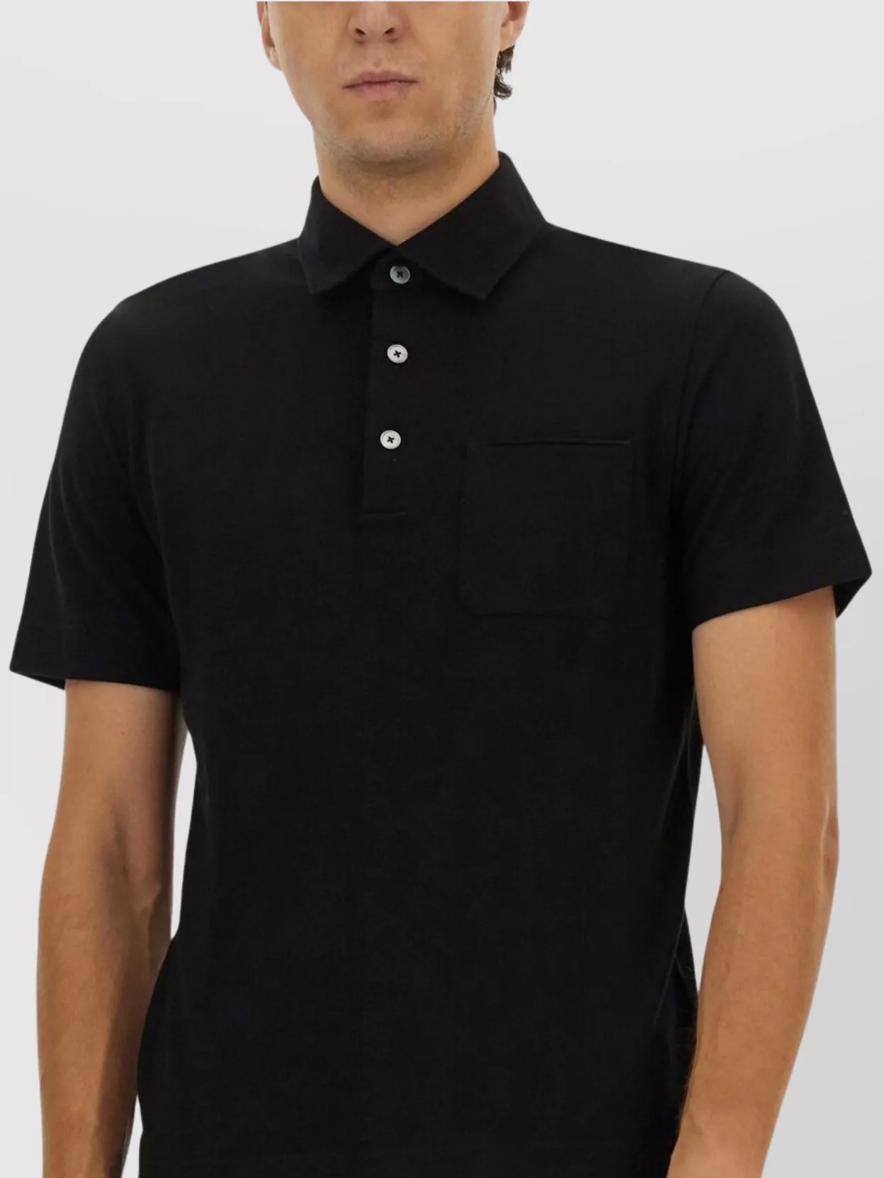 Zegna Polo Shirt With Chest Pocket And Collar