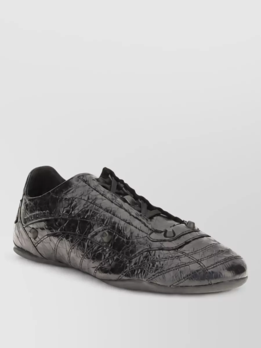 Balenciaga calf leather lace-up sneakers
