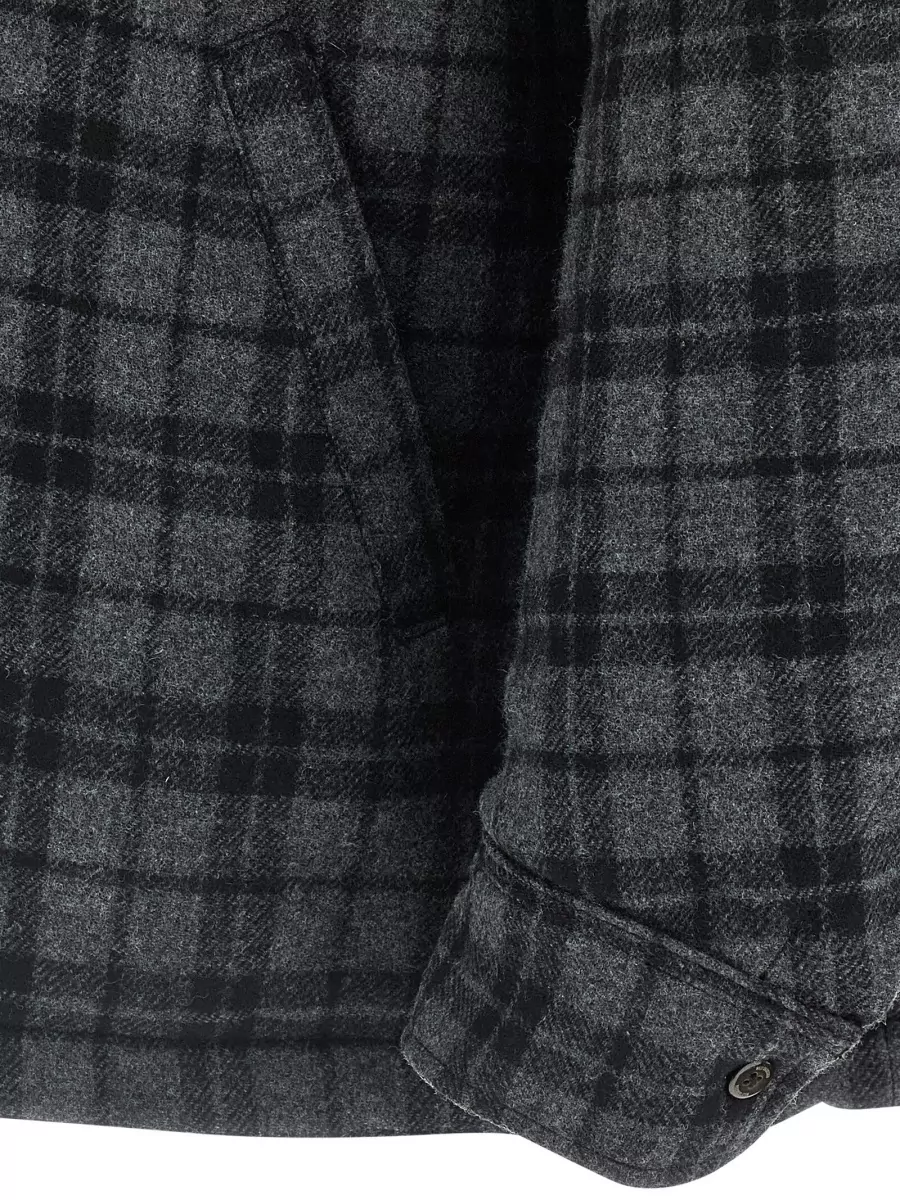 Willy Chavarria Checked Quilted Wool Shirt Jacket