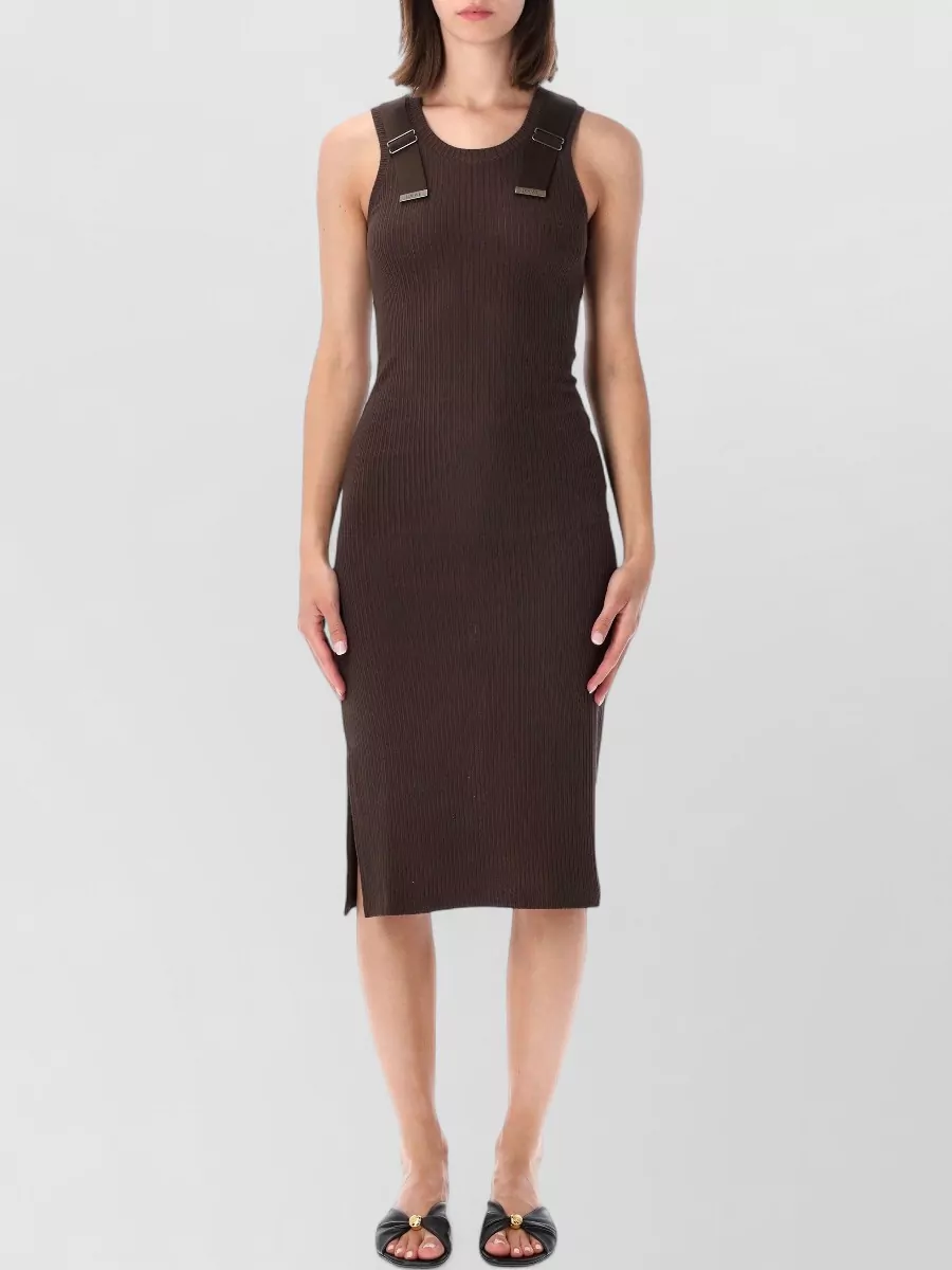Loewe ribbed sleeveless slim-fit knee-length dress