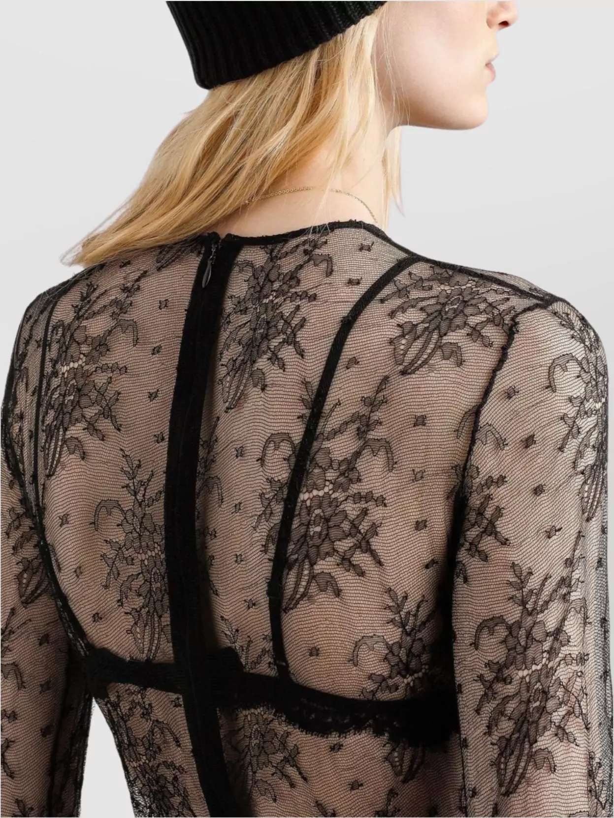 Dolce&Gabbana Floral Lace Long Sleeve Bodysuit