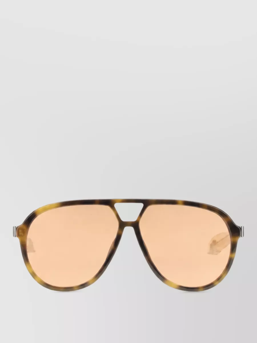 Alexander McQueen acetate navigator sunglasses