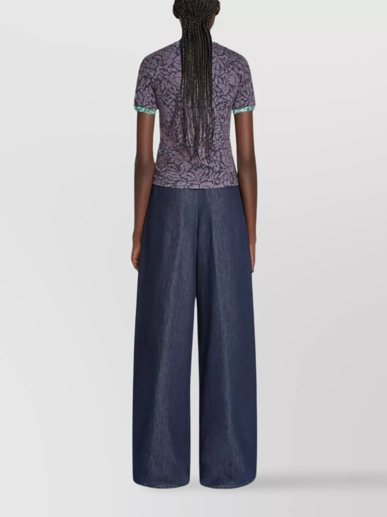 Dries Van Noten Floral Contrast Trim Short Sleeve T-Shirt