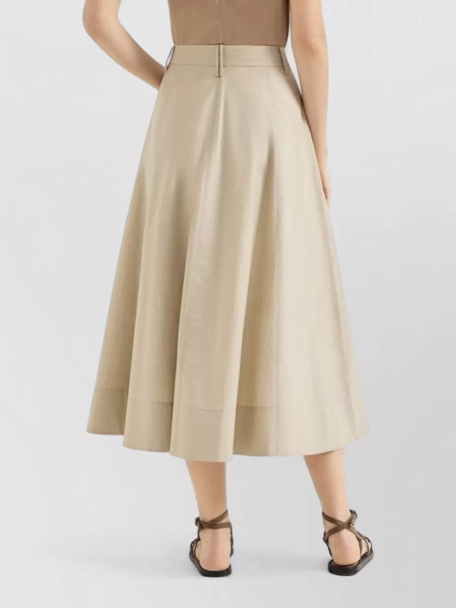 Brunello Cucinelli Cotton A-Line Maxi Skirt