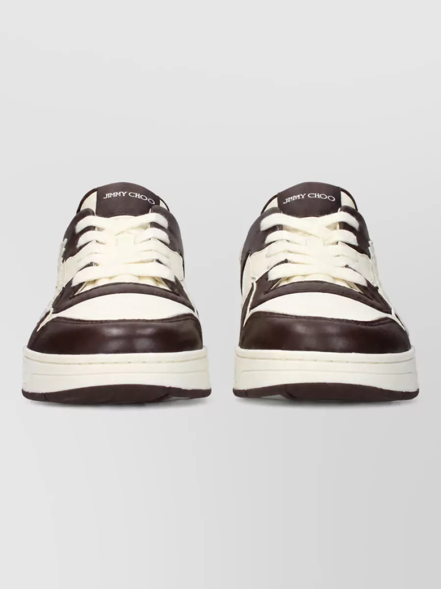 Jimmy Choo Leather Lace-Up Sneakers