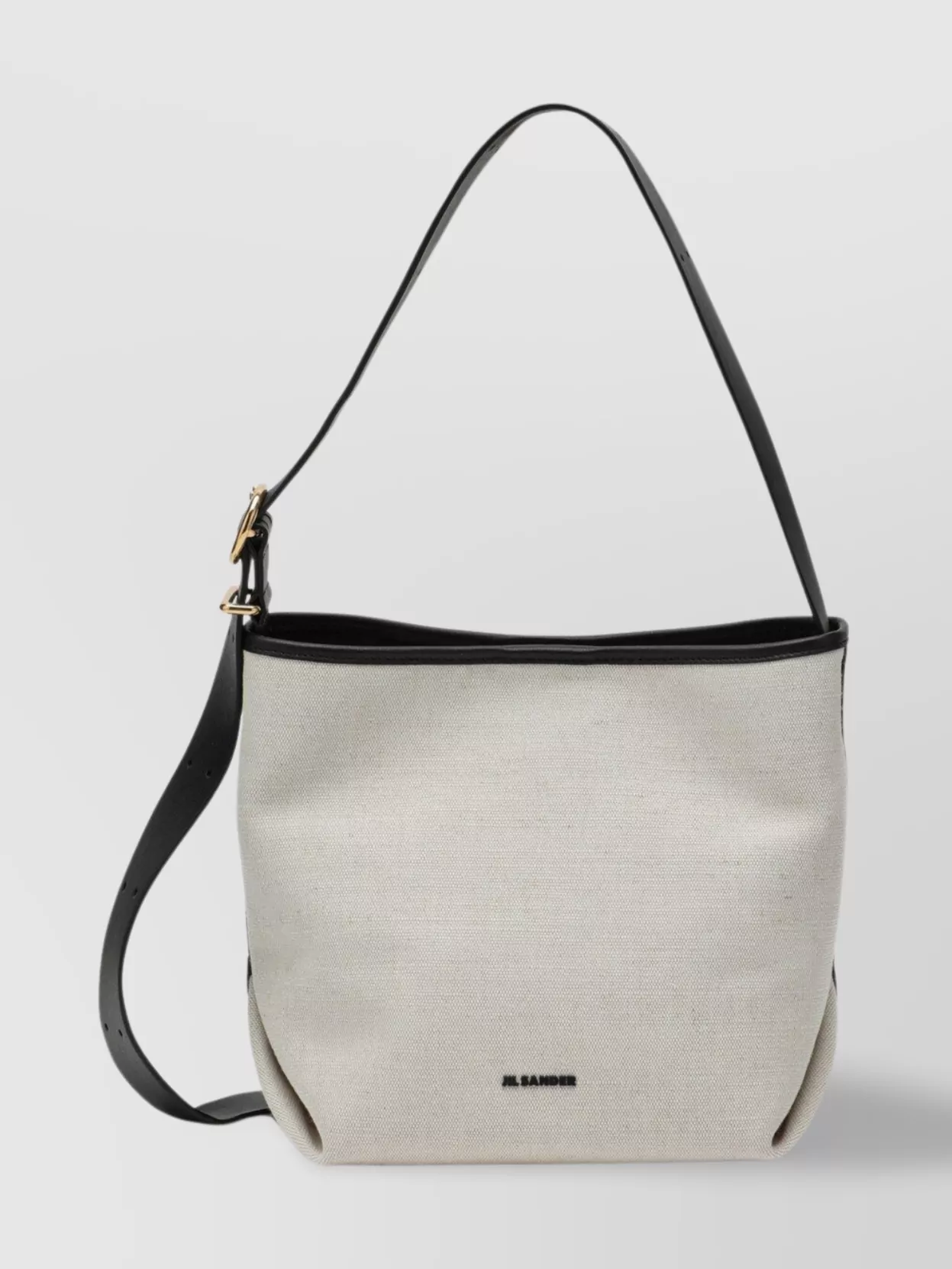 Jil Sander Canvas Tote Bag With Adjustable Strap And Contrast Trim