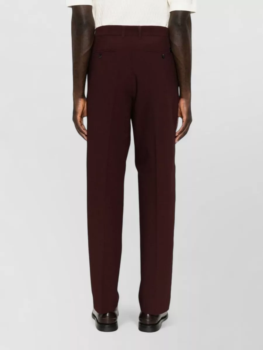 Emporio Armani Textured Straight-Leg Tailored Trousers