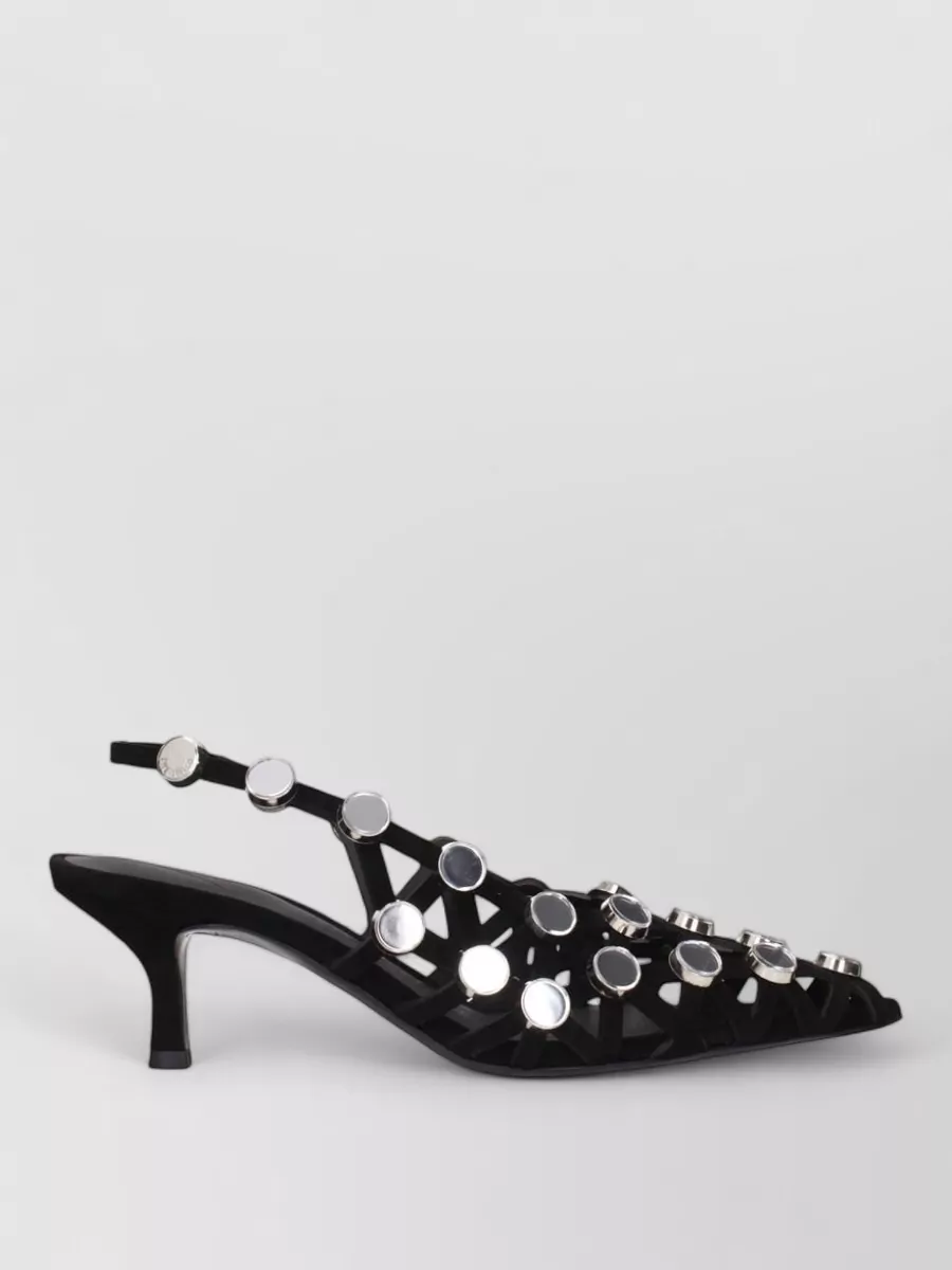 The Attico Leather Stiletto Heel Sandals