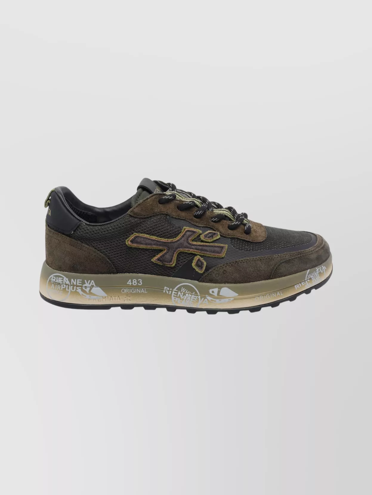 Premiata Modern Low Top Sneakers With Mesh Panels