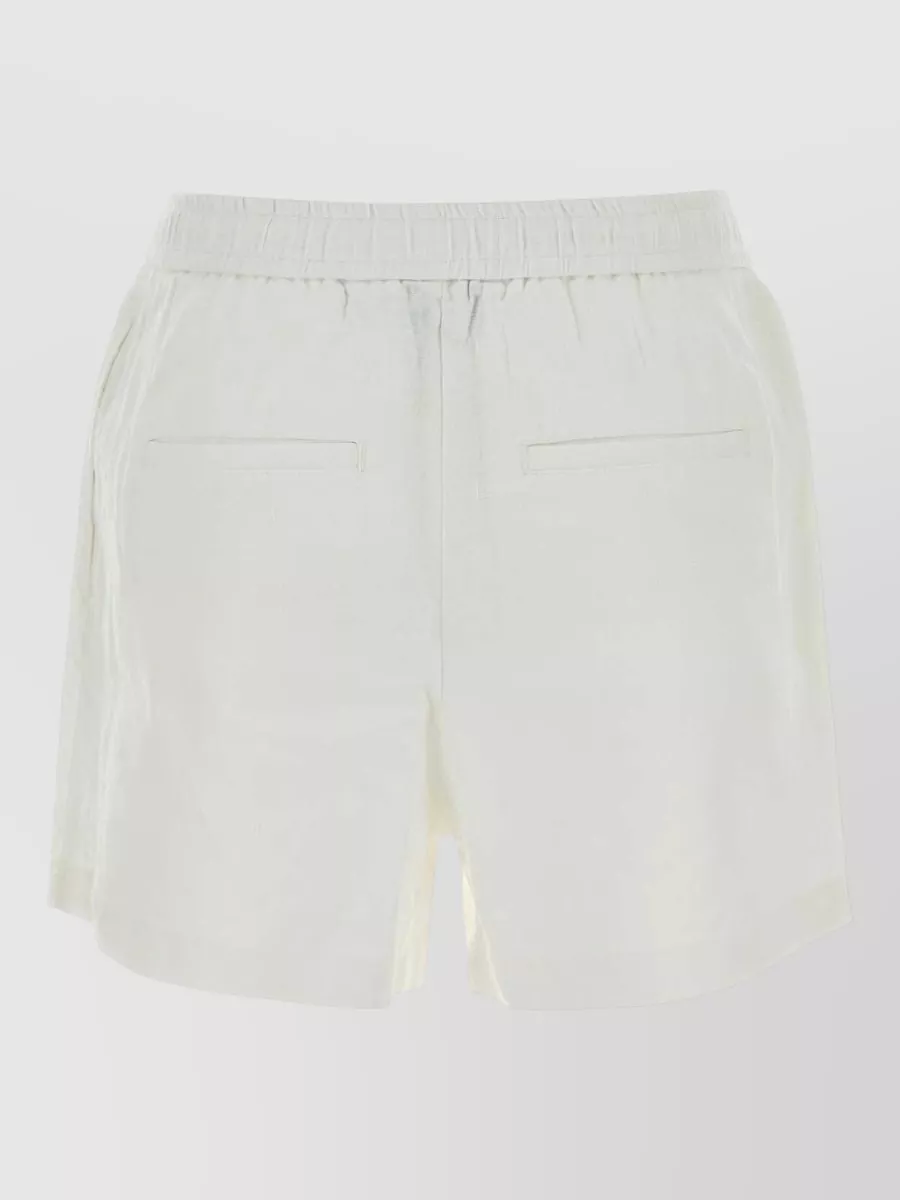 Polo Ralph Lauren Linen Mid-Rise Pleated Bermuda Shorts