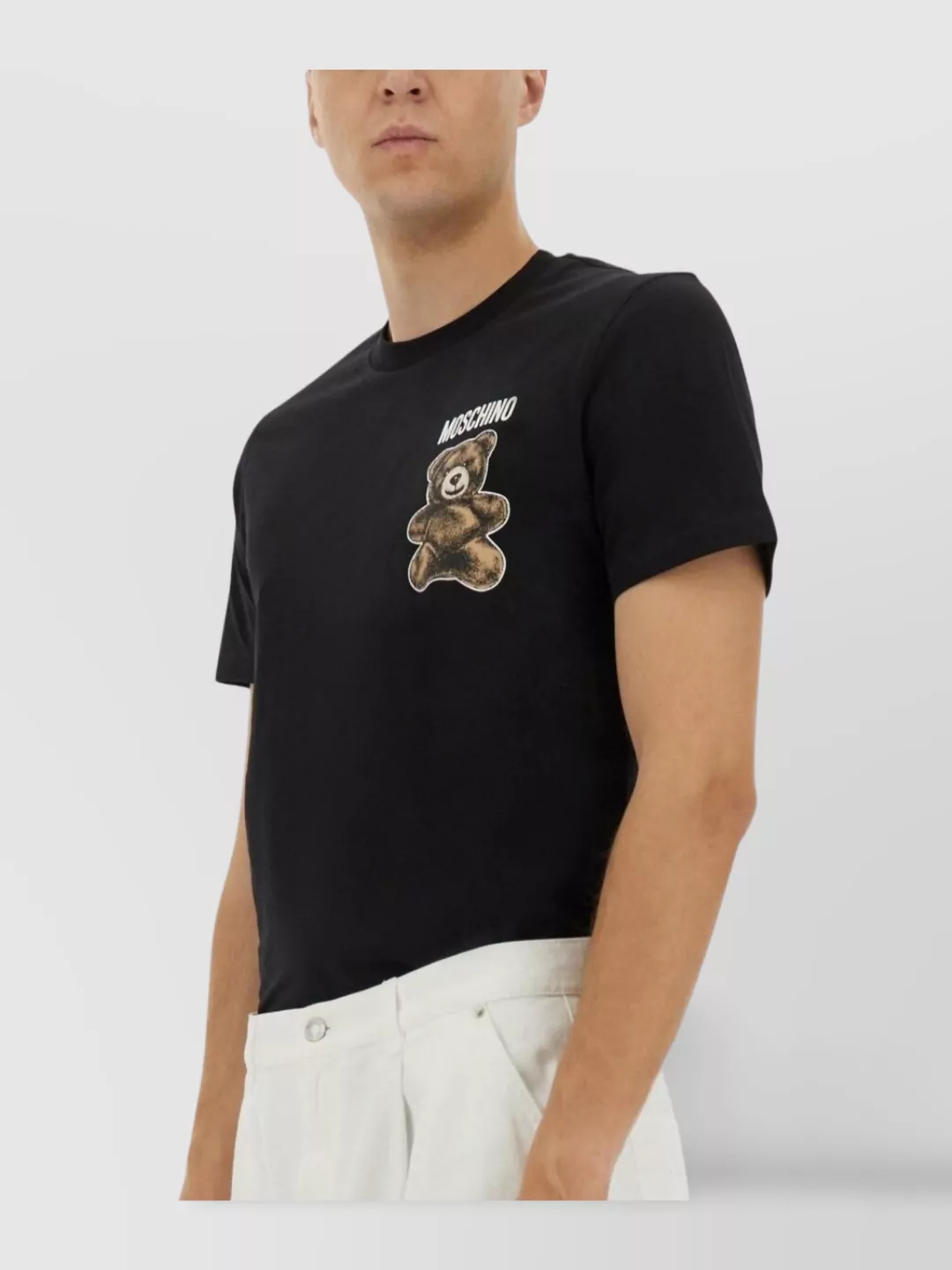 Moschino Bear Graphic Crew Neck T-Shirt