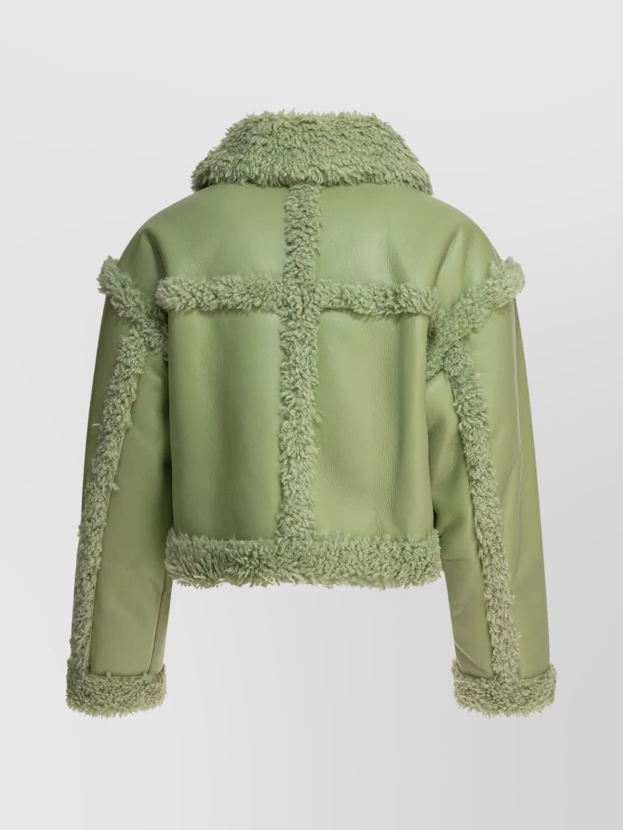 Stand Studio Kristy Cropped Double-Breasted Shearling Jacket
