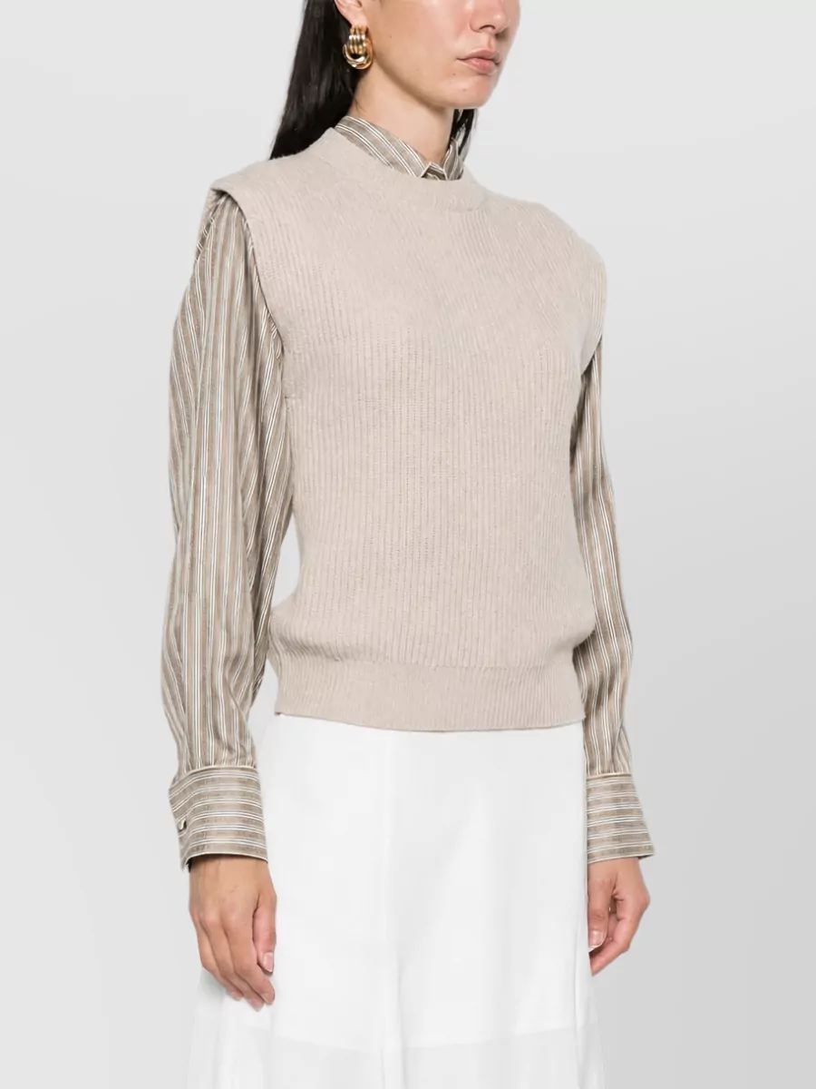Brunello Cucinelli Wool Cashmere Silk Knitted Vest
