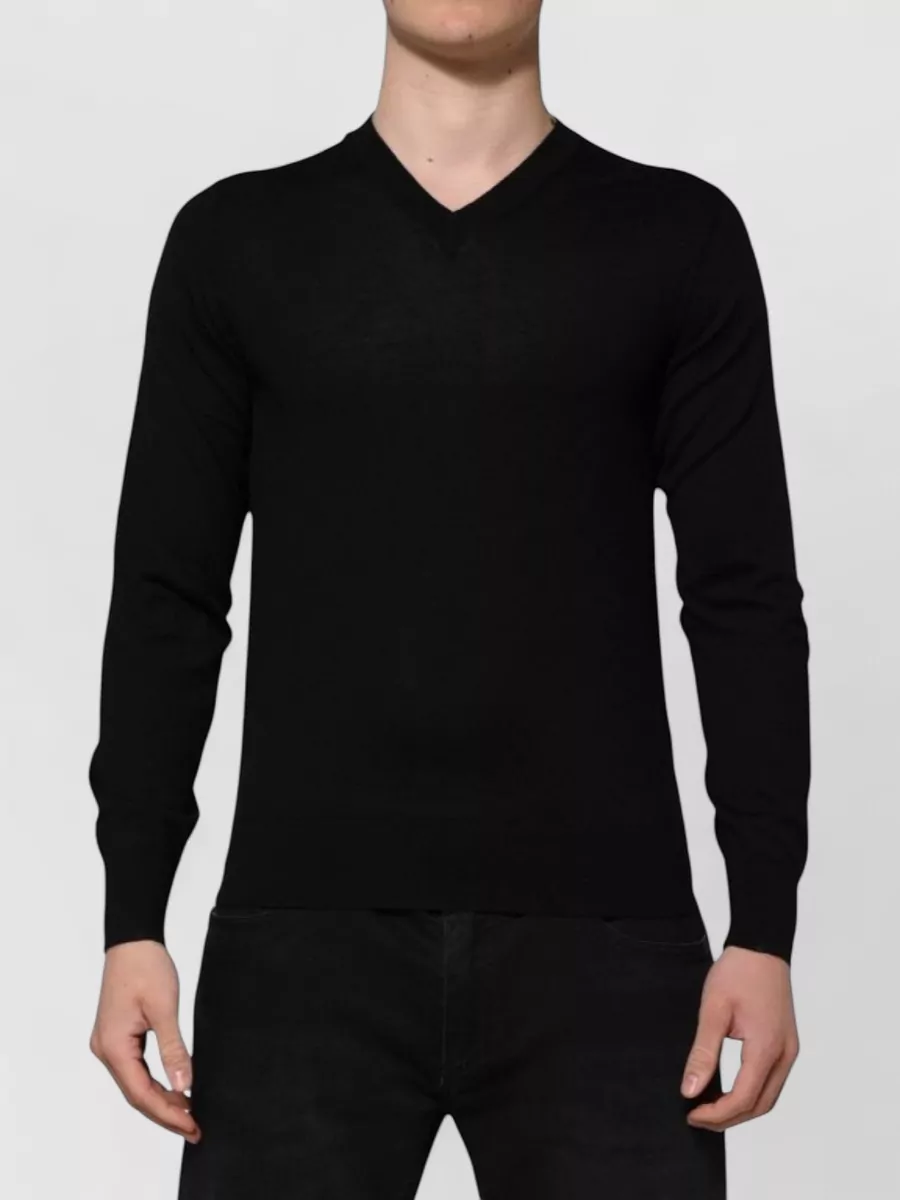 Dolce&Gabbana virgin wool v-neck long-sleeve sweater