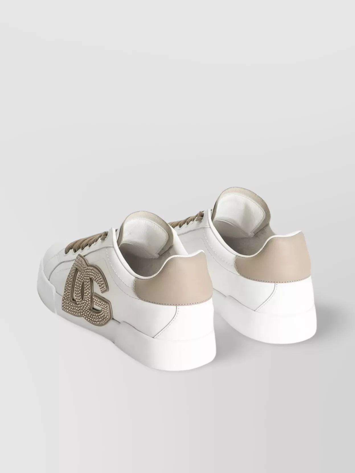 Dolce & Gabbana Heel Tab Sneakers With Perforated Vamp