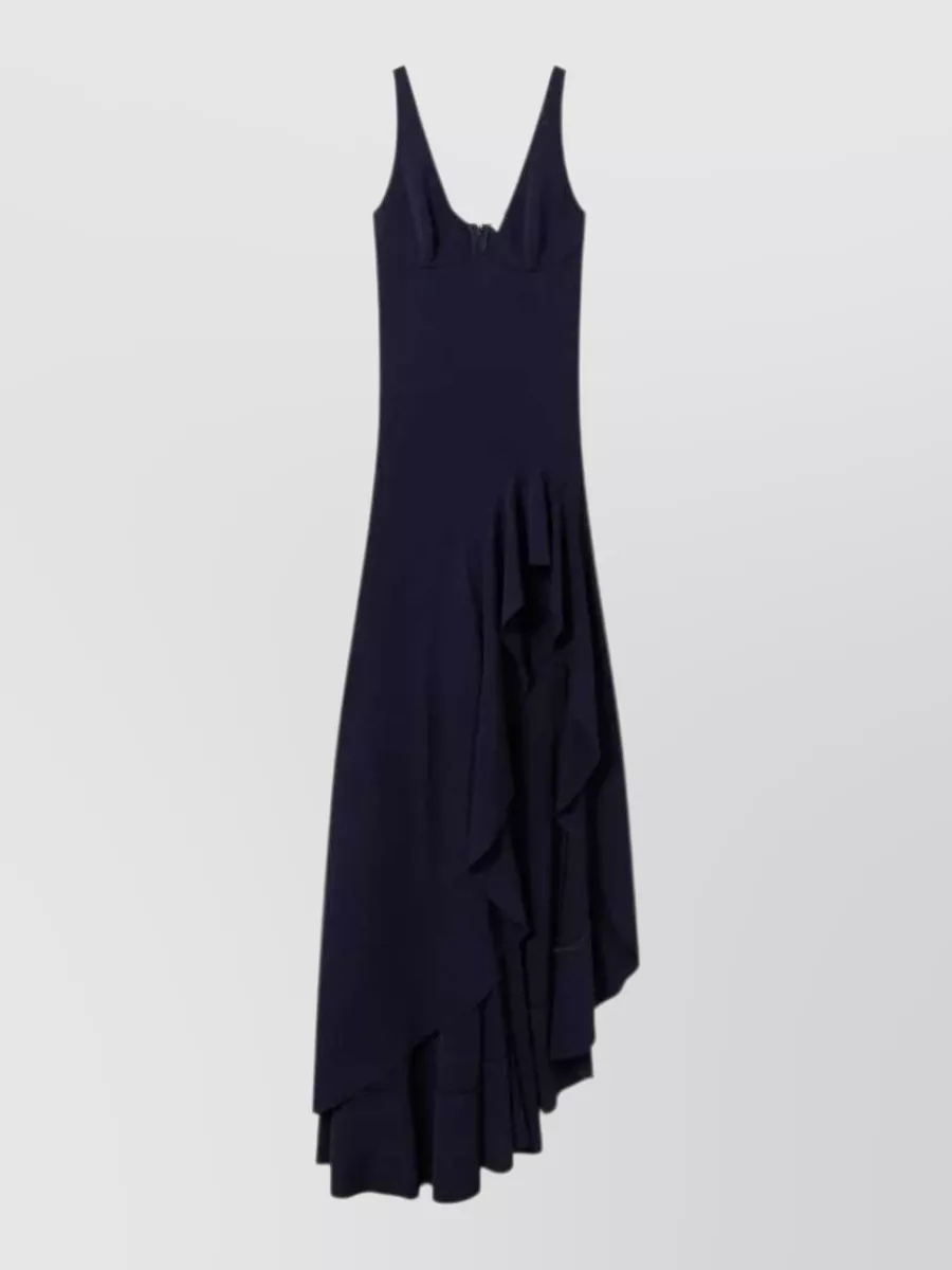 Stella Mccartney Asymmetric Ruffled Maxi Dress