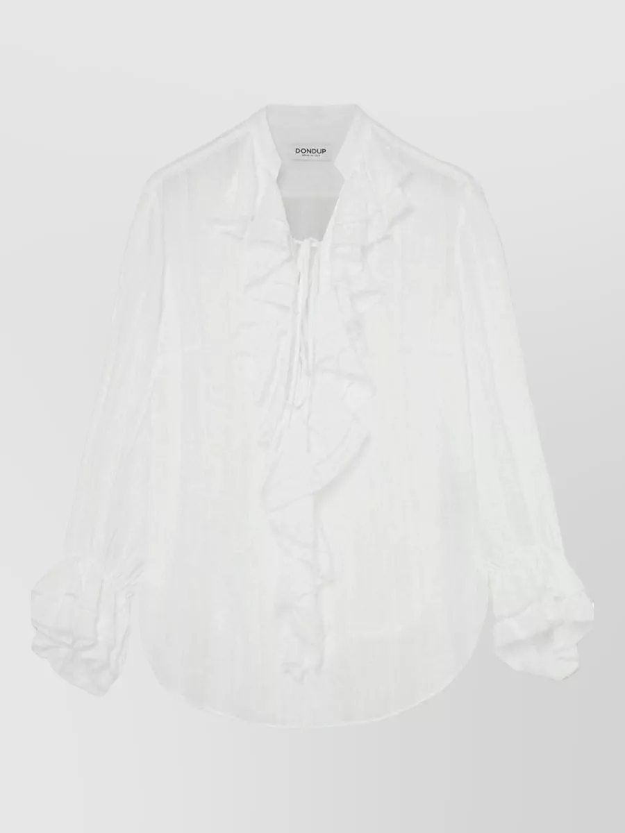 Dondup draped long-sleeve blouse