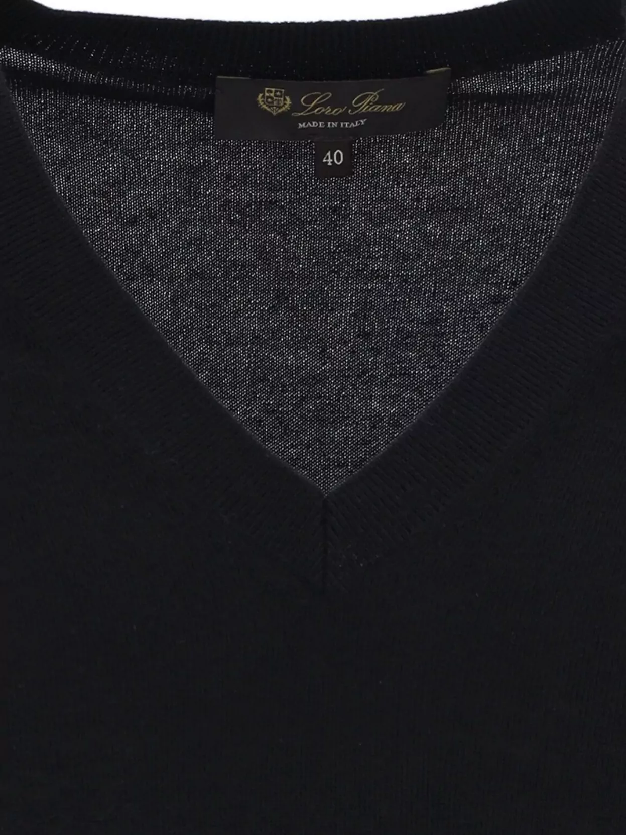 Loro Piana Ribbed V-Neck Knitwear Long Sleeves