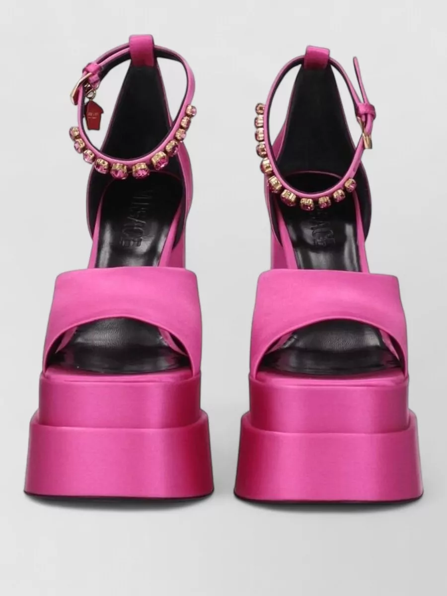 Versace satin platform sandals