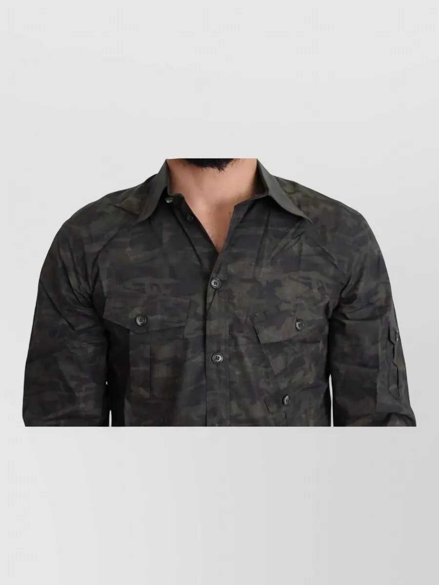 Dolce&Gabbana Camouflage Print Long-Sleeve Shirt