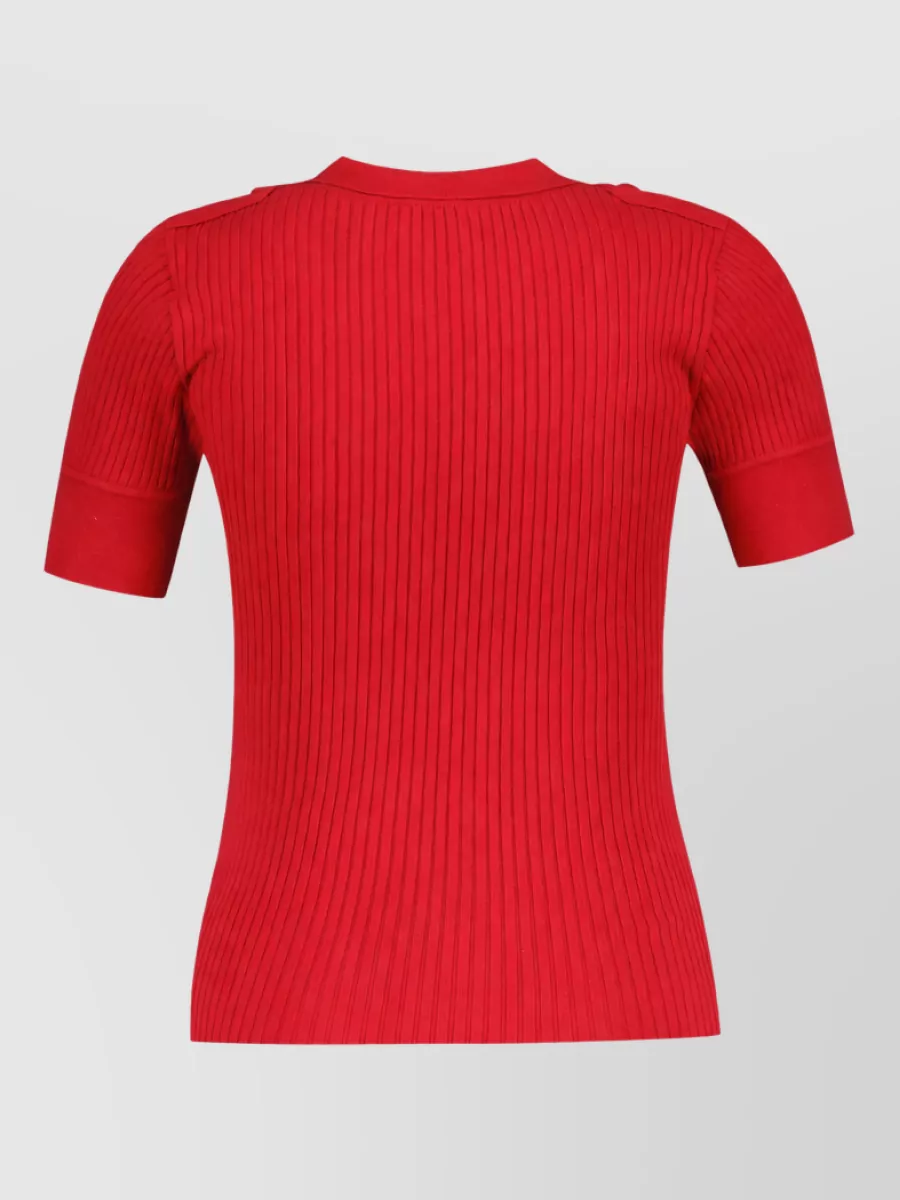 Courrèges Cotton Polo Knitted Top