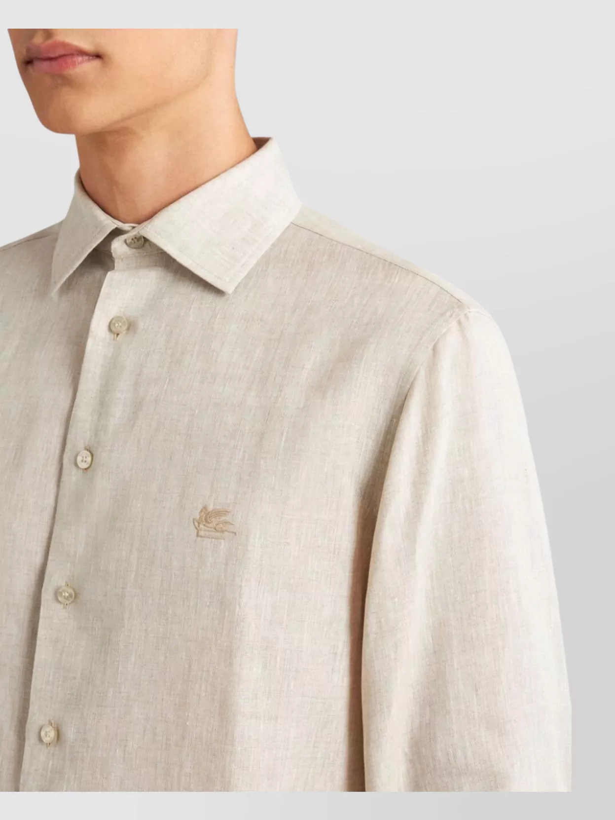 Etro Roma Logo Button-Down Collar Shirt