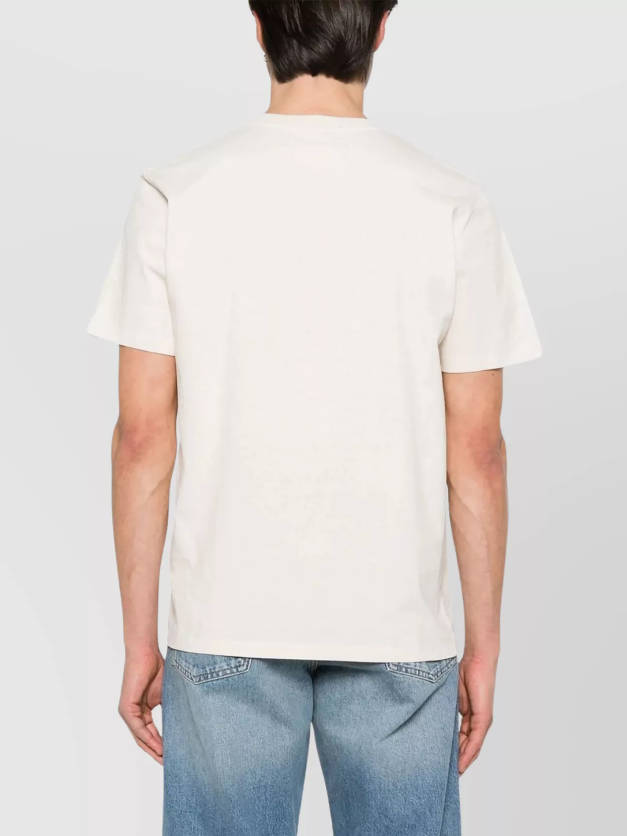 Maison Margiela Neutral-hued T-shirt Set With Distinctive Stitch Logo