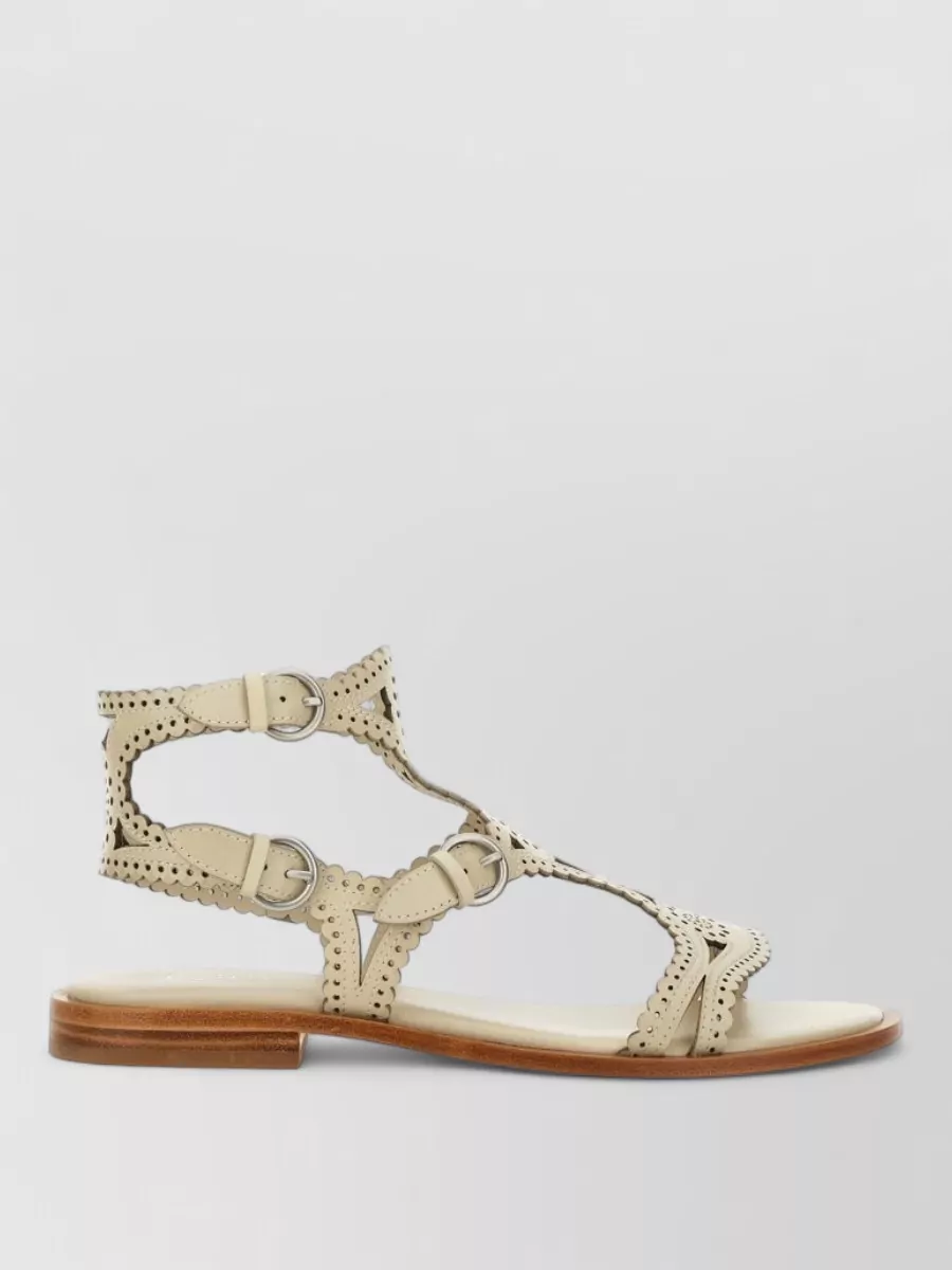 Ash Leather Sandalwood Paprika Sandals