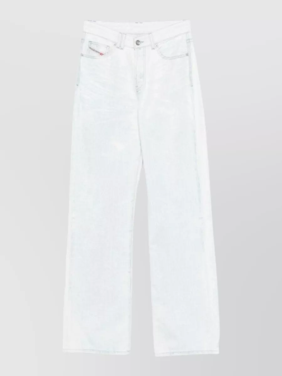 Diesel denim high-rise straight-leg jeans