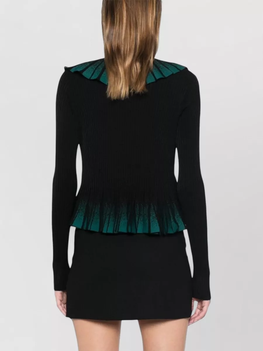 Emporio Armani Ribbed Ombré Open-Front Cardigan