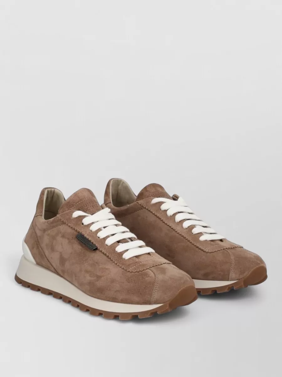 Brunello Cucinelli Suede lace-up sneakers