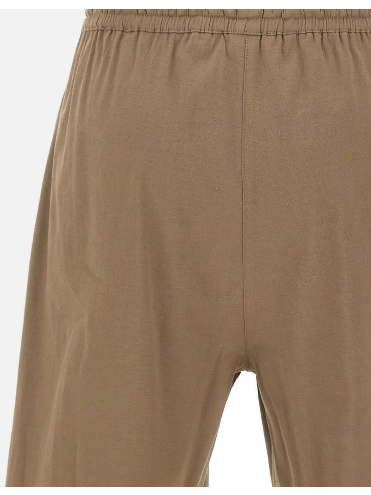 Fabiana Filippi Cocoa Linen Blend Elastic Shorts