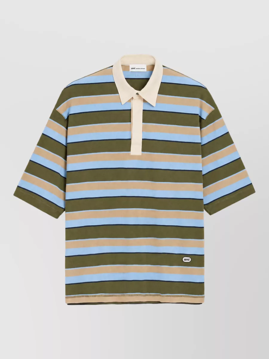 Ami Paris striped polo shirt