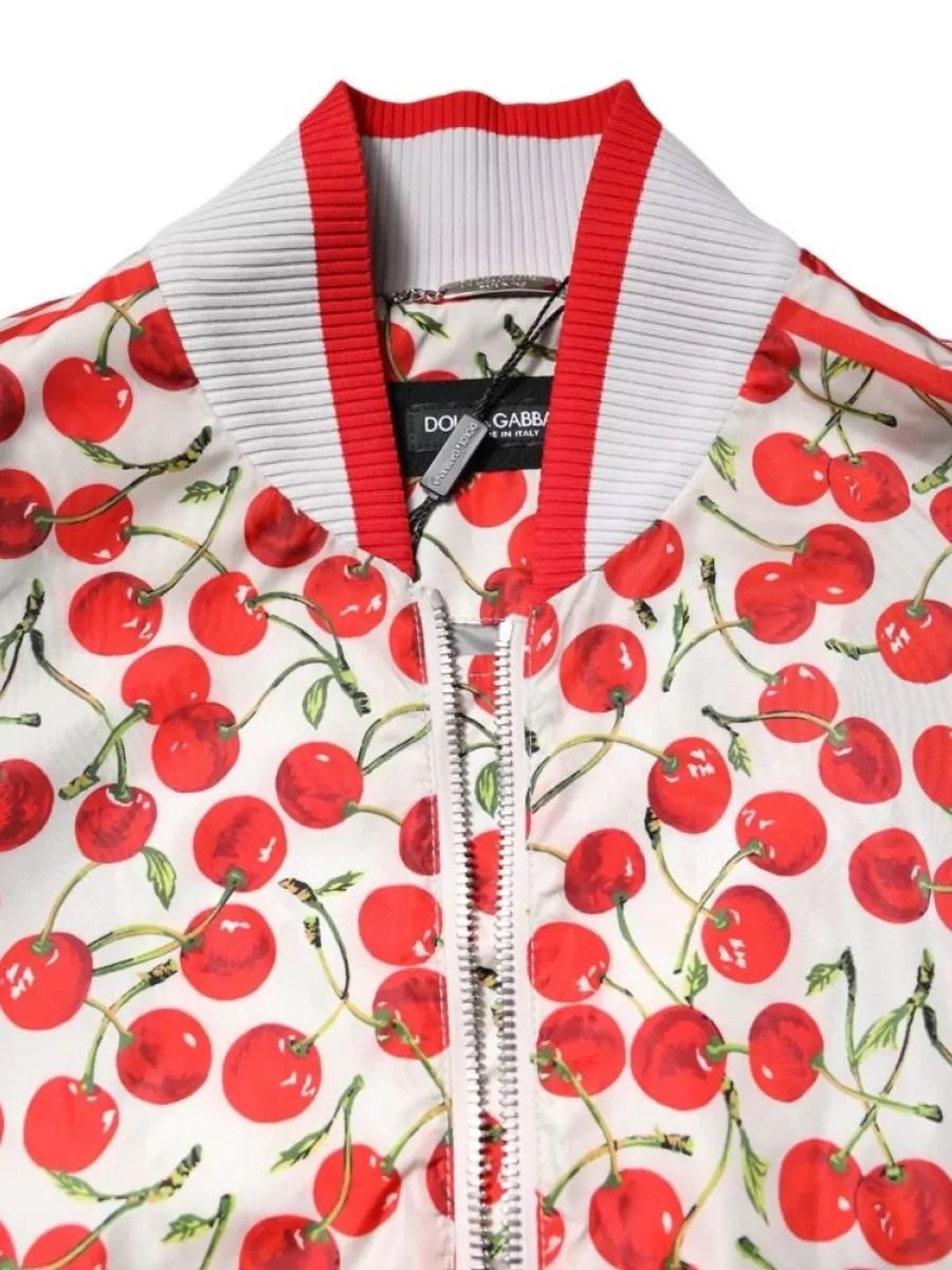 Dolce&Gabbana Cherry Print Bomber Jacket
